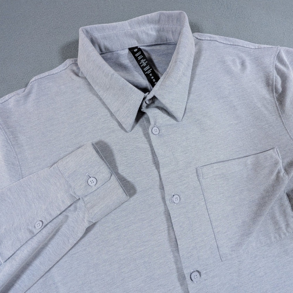 Lululemon Button Down Shirt Mens Size XL Long Sleeve Stretch Pique Athleisure